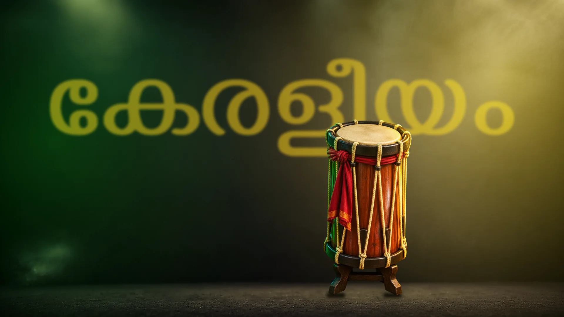 A chenda on the Keraleeyam stage